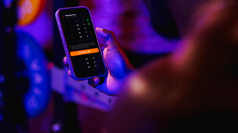 Phone showing checkout interface